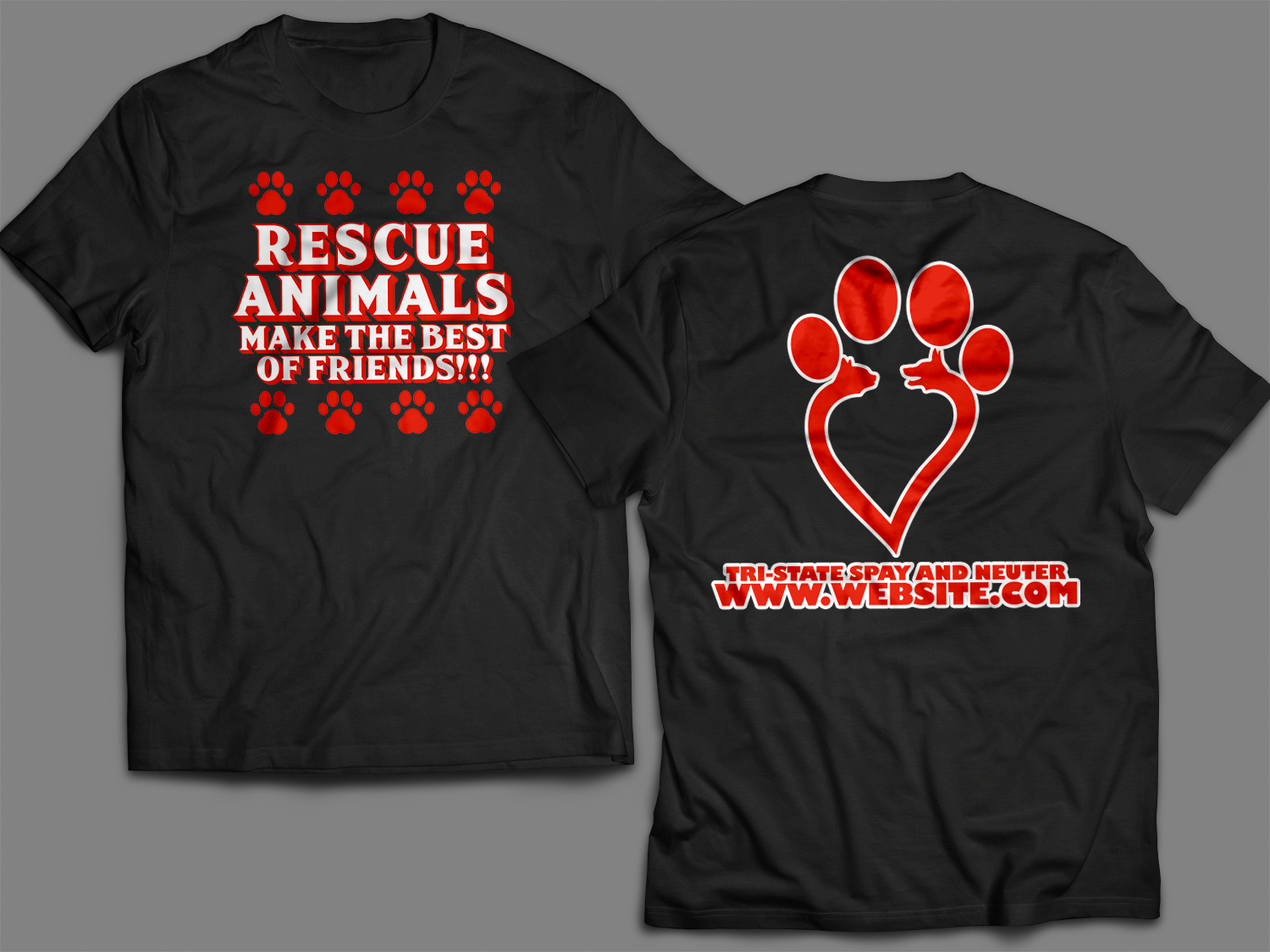 T-shirt Design by Creative Custom Designs for Tri-State Spay & Neuter | Design #23044858
