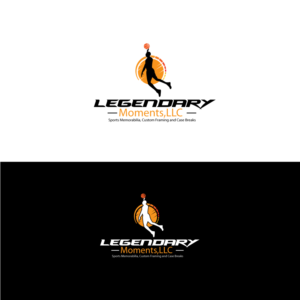 LegendaryMoments,LLC (Sports Memorabilia, Custom Framing and Case Breaks in a small font underneath main body) | Logo Design by Graphic Bricks