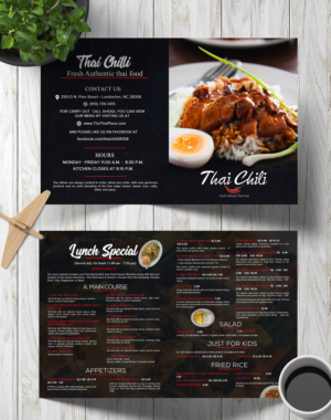 Menu Design by Pictorial for Thai Chili, LLC | Design #23084471