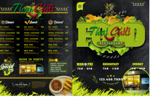 Diseño de Menú por Grebowiec Peter para Thai Chili, LLC | Diseño #23078791