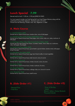Menu Design by Aspireee Design's for Thai Chili, LLC | Design #23083646