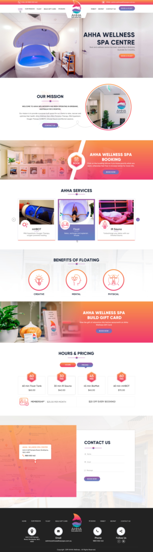 Float and wellness centre needs a website refresh | Diseño Web por Sbss