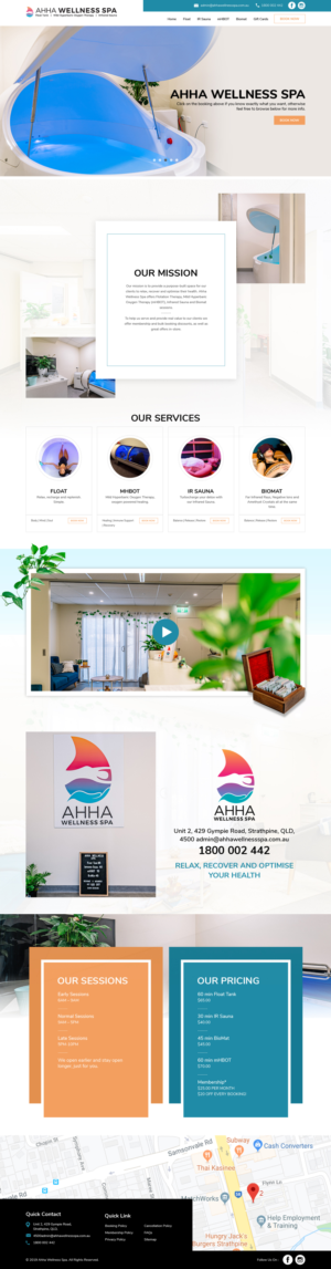 Float and wellness centre needs a website refresh | Diseño Web por sai.designer87