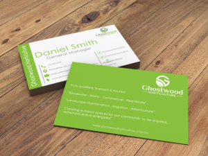 Business card design needed for rebranded top-end landscaping business | Business Card Design by Muhammad Saaed