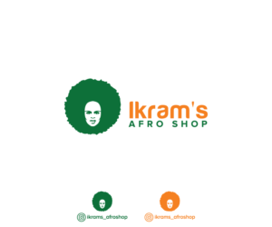 Ikram's           Afro Shop | Logo Design by Wild Geek