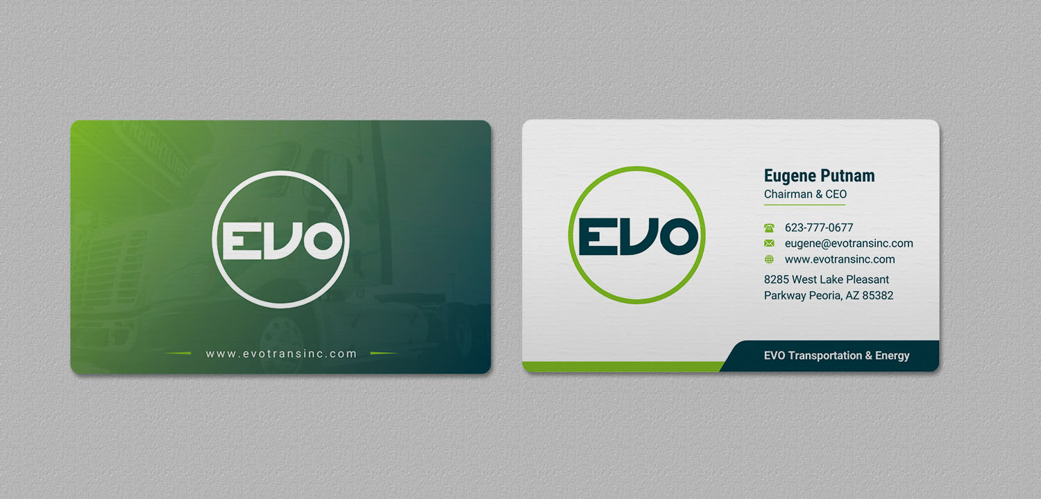 Business Card Design by INDIAN_Ashok for EVO Transportation | Design #23051524