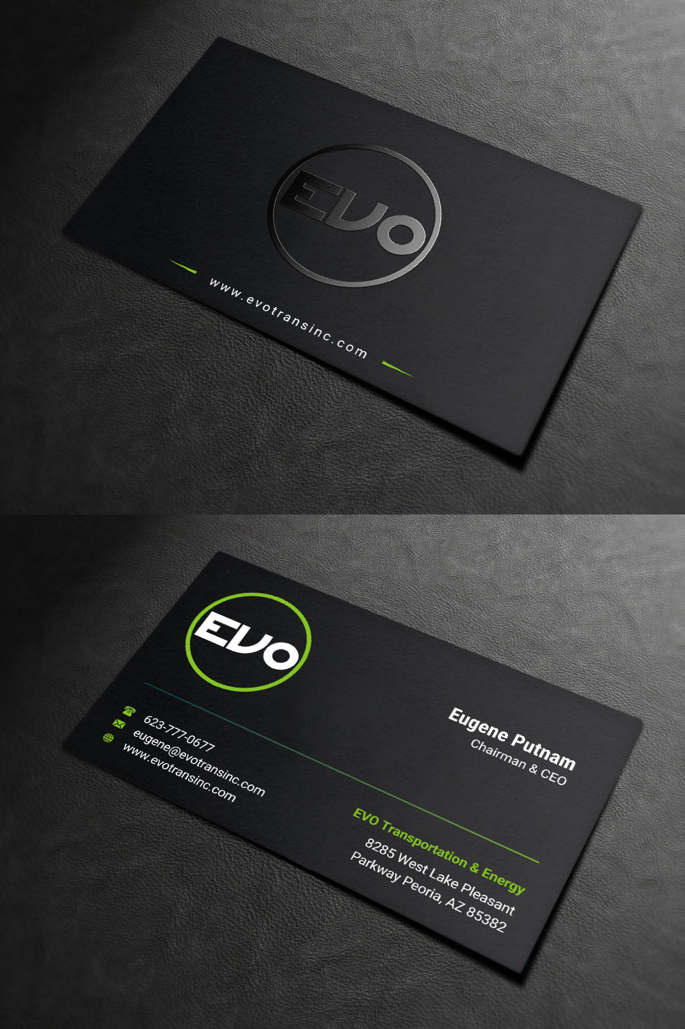 Business Card Design by INDIAN_Ashok for EVO Transportation | Design #23051705