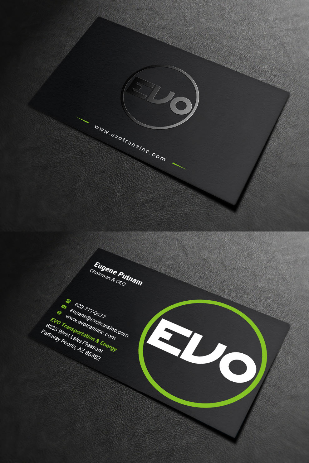 Business Card Design by INDIAN_Ashok for EVO Transportation | Design #23051711