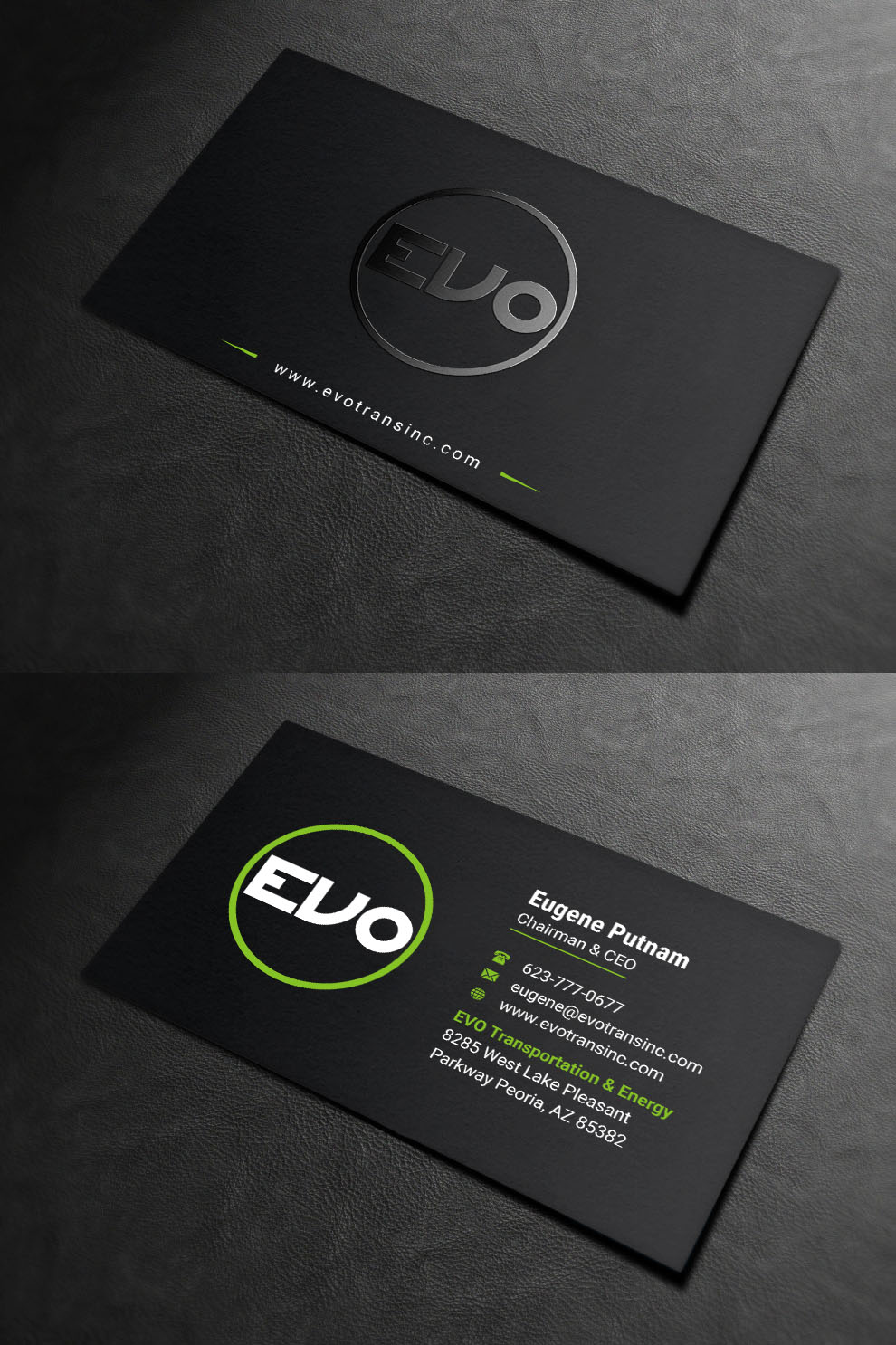 Business Card Design by INDIAN_Ashok for EVO Transportation | Design #23051718