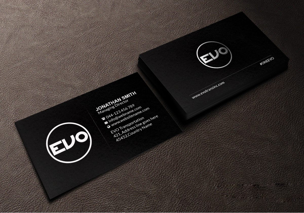 Design de Carte de Visite par Creations Box 2015 pour EVO Transportation | Design #23050669