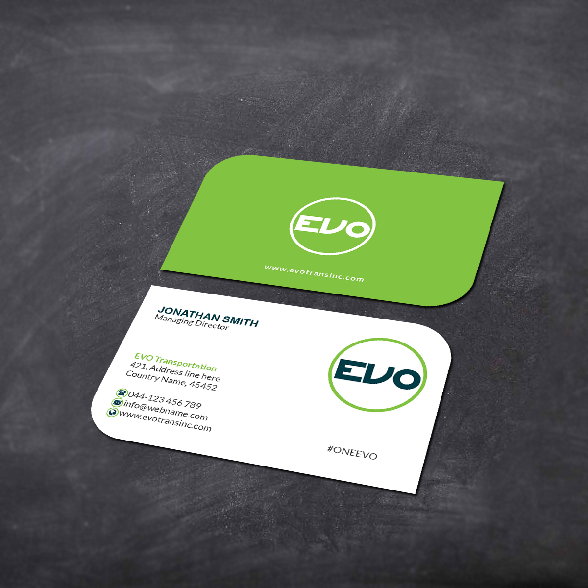 Business Card Design by Creations Box 2015 for EVO Transportation | Design #23060414