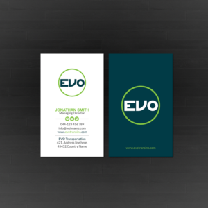 Design de Carte de Visite par Creations Box 2015 pour EVO Transportation | Design : #23060419
