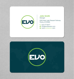 Business Card Design by LAXMI DESIGNHUB for EVO Transportation | Design: #23050493