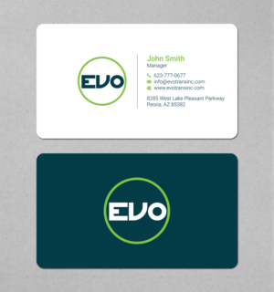 Business Card Design by LAXMI DESIGNHUB for EVO Transportation | Design: #23050494