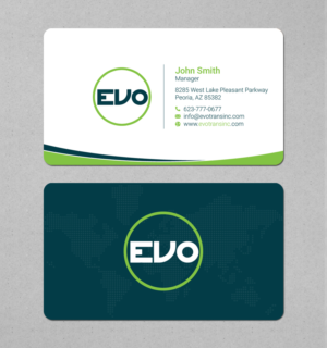 Business Card Design by LAXMI DESIGNHUB for EVO Transportation | Design: #23050495