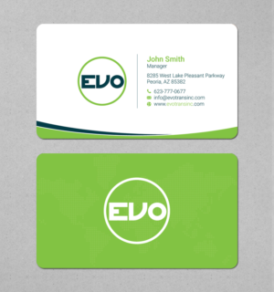 Business Card Design by LAXMI DESIGNHUB for EVO Transportation | Design: #23050501