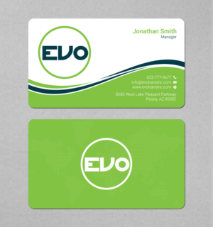 Business Card Design by LAXMI DESIGNHUB for EVO Transportation | Design: #23050715