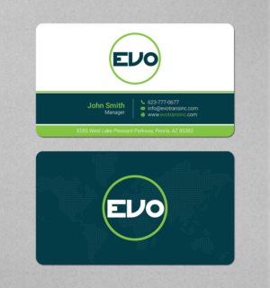 Business Card Design by LAXMI DESIGNHUB for EVO Transportation | Design: #23050859
