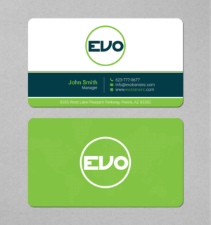 Business Card Design by LAXMI DESIGNHUB for EVO Transportation | Design: #23050862