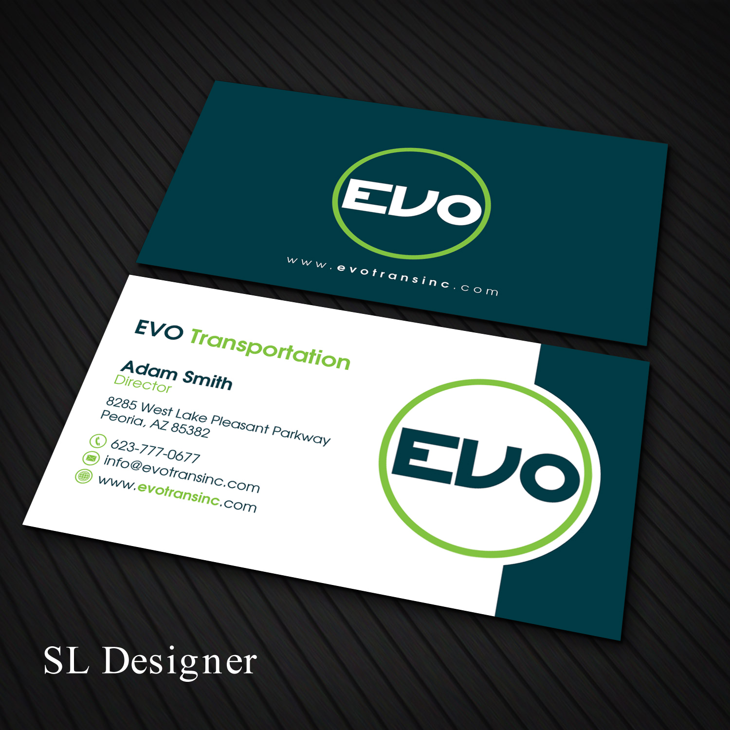 Visitenkarten-Design von SL Designer für EVO Transportation | Design #23052967