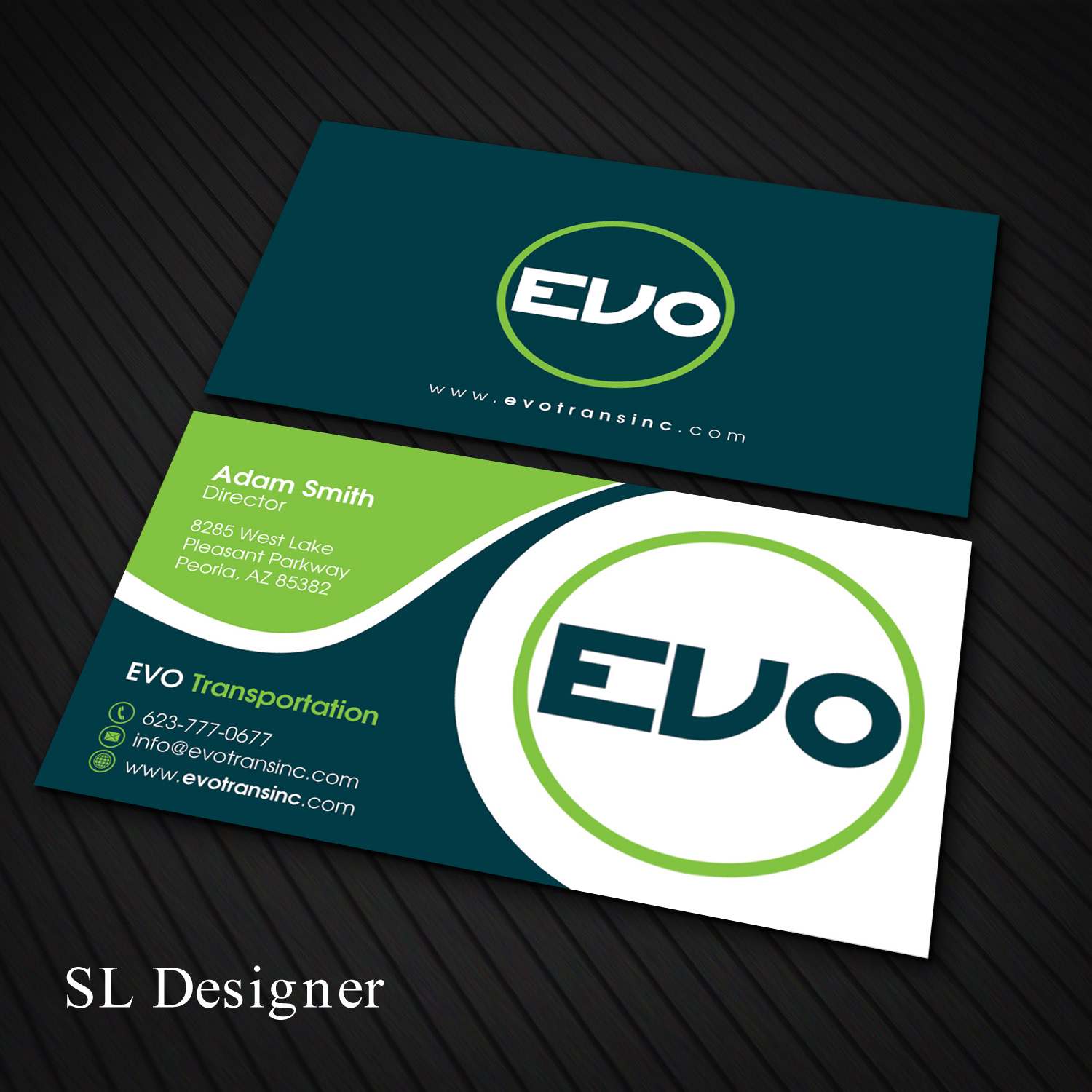 Business Card Design by SL Designer for EVO Transportation | Design #23052968