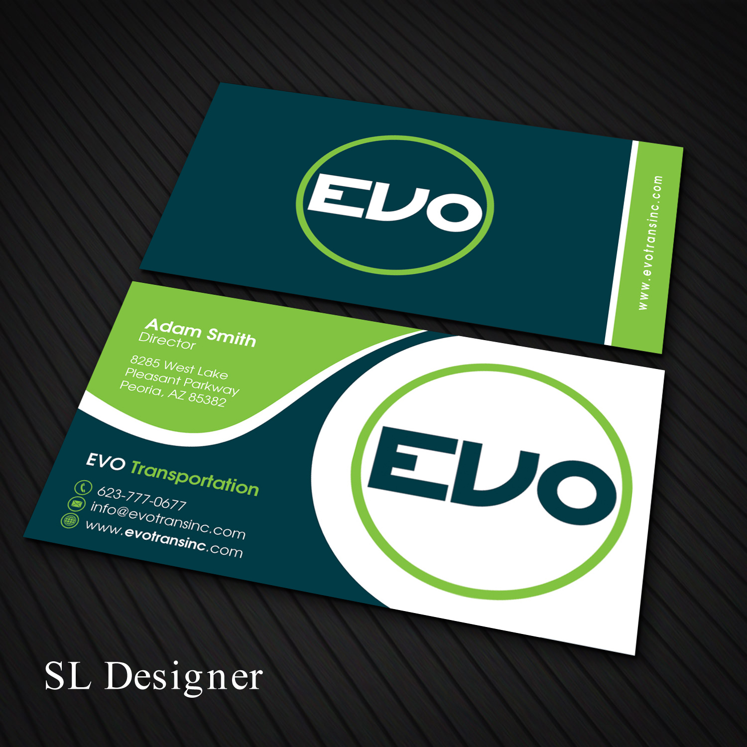 Business Card Design by SL Designer for EVO Transportation | Design #23052970