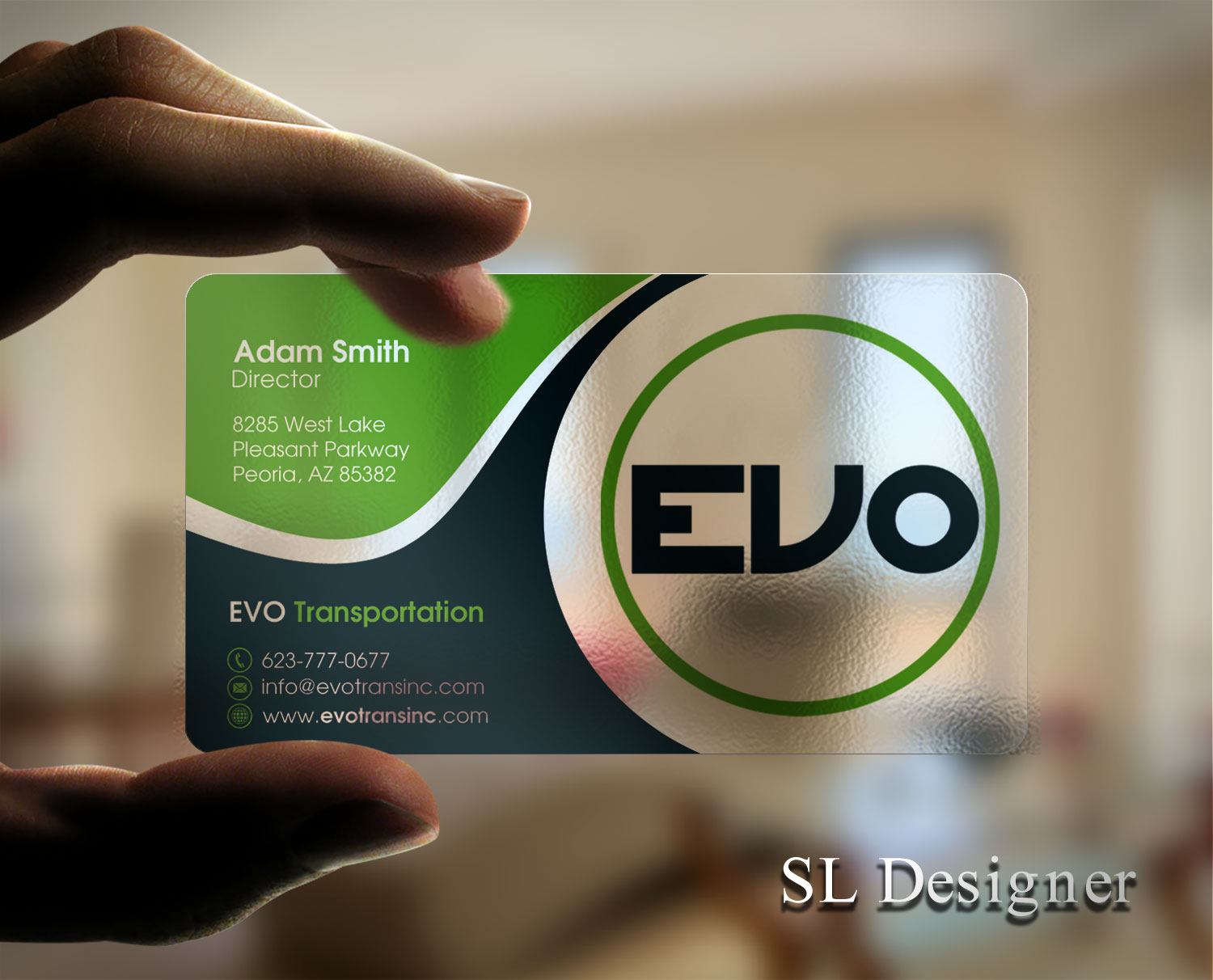 Business Card Design by SL Designer for EVO Transportation | Design #23052972