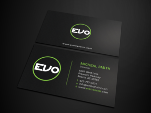 Business Card Design by Tripti Ranjan Gain for EVO Transportation | Design: #23048481