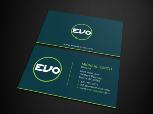 Business Card Design by Tripti Ranjan Gain for EVO Transportation | Design: #23048482