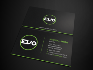 Business Card Design by Tripti Ranjan Gain for EVO Transportation | Design: #23048484