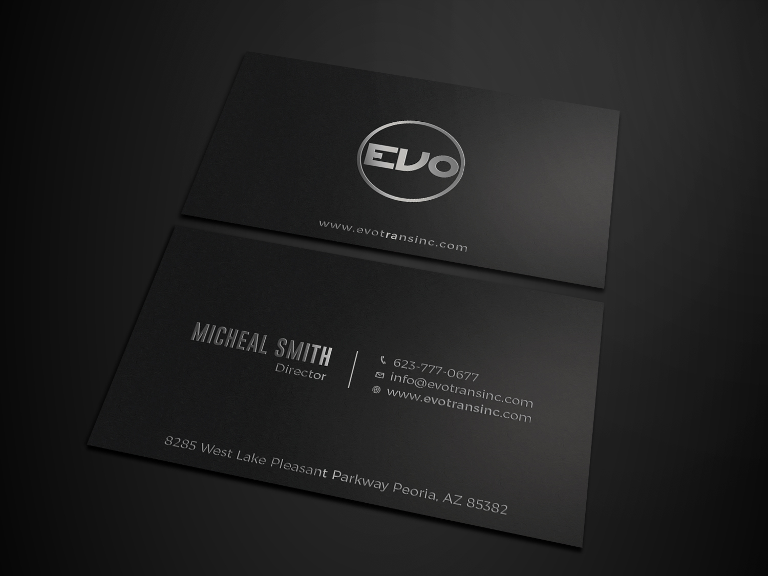 Business Card Design by Tripti Ranjan Gain for EVO Transportation | Design #23048496