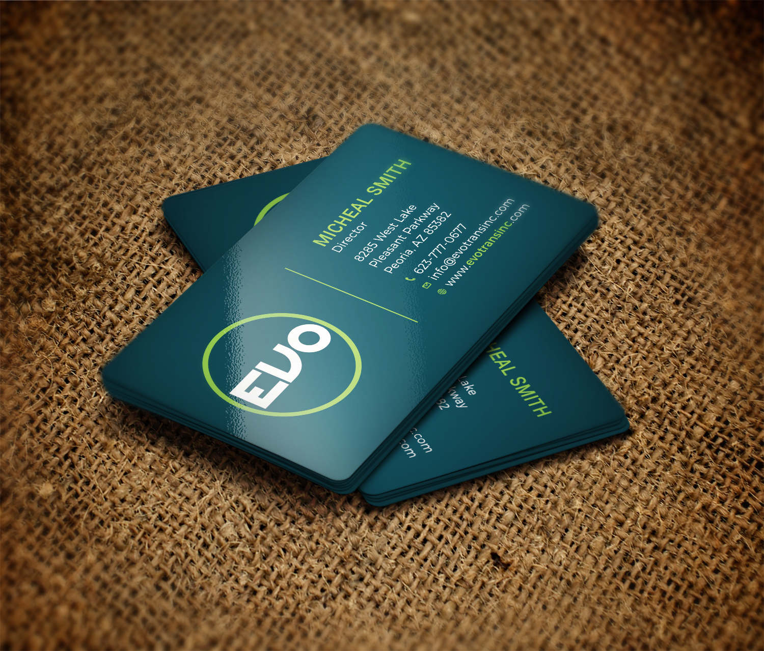 Business Card Design by Tripti Ranjan Gain for EVO Transportation | Design #23048502