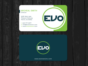Business Card Design by Tripti Ranjan Gain for EVO Transportation | Design: #23048507