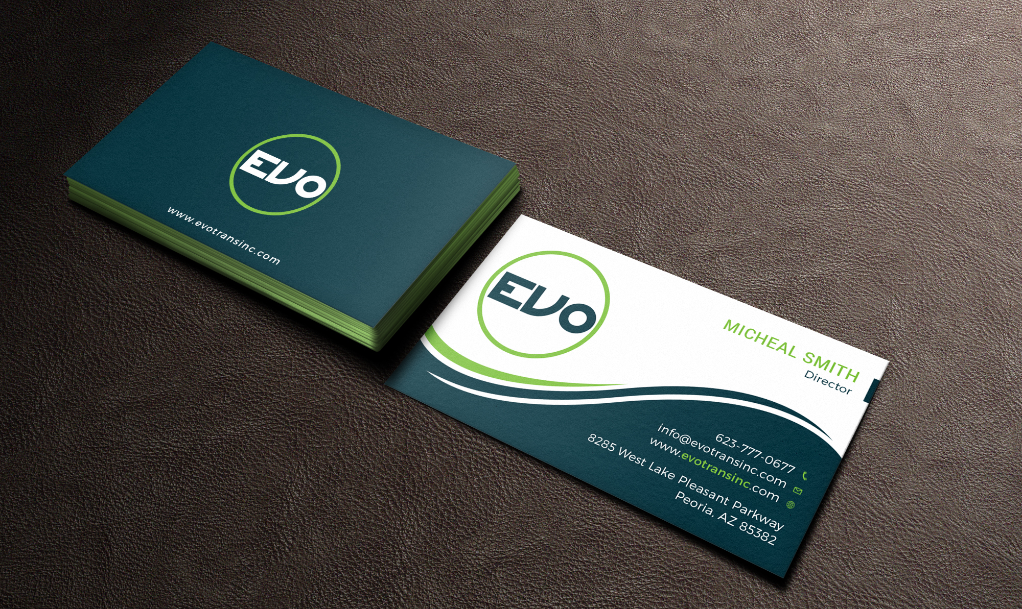 Business Card Design by Tripti Ranjan Gain for EVO Transportation | Design #23048511