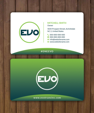 Business Card Design by T.R for EVO Transportation | Design: #23046259