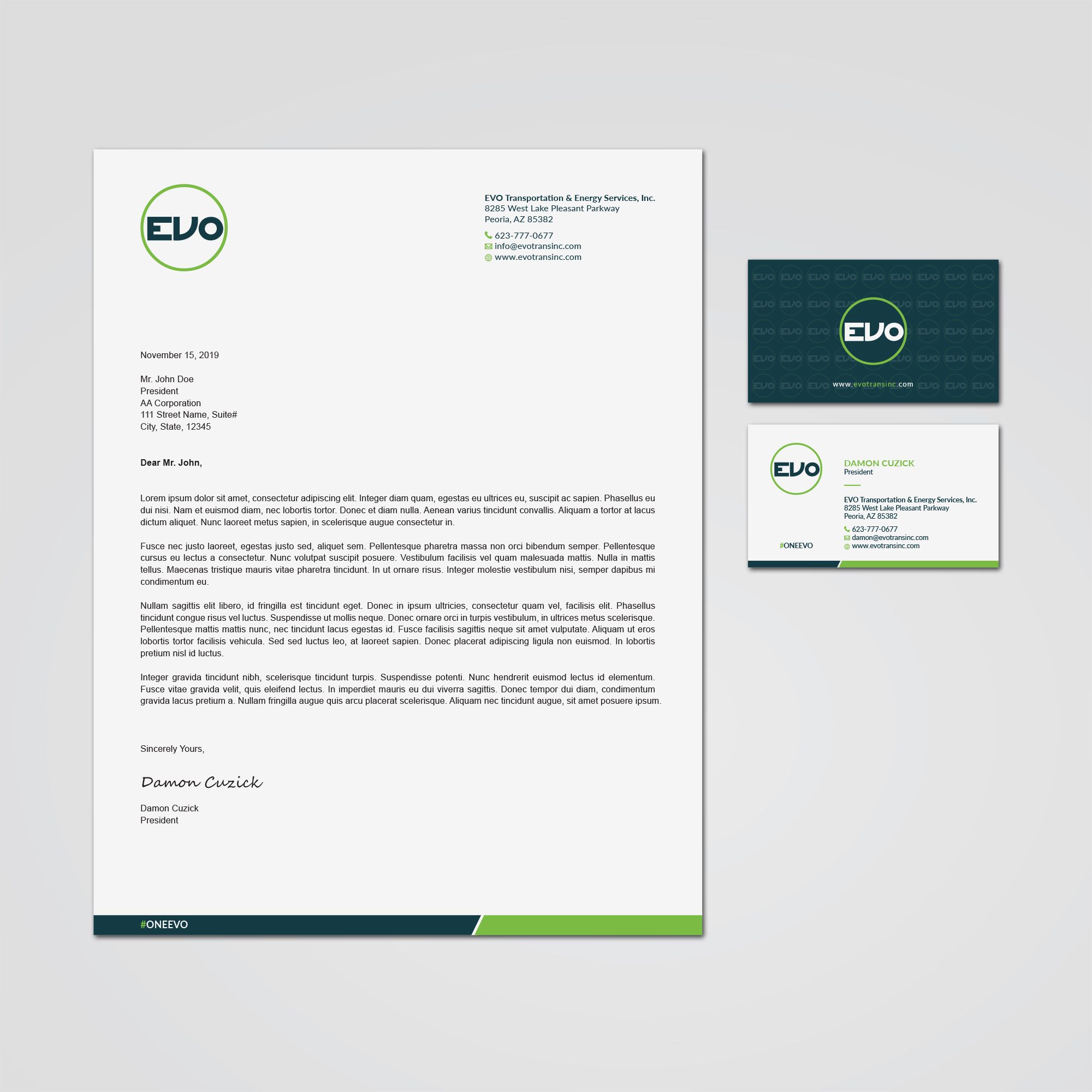 Business Card Design by MDesign for EVO Transportation | Design #23050398
