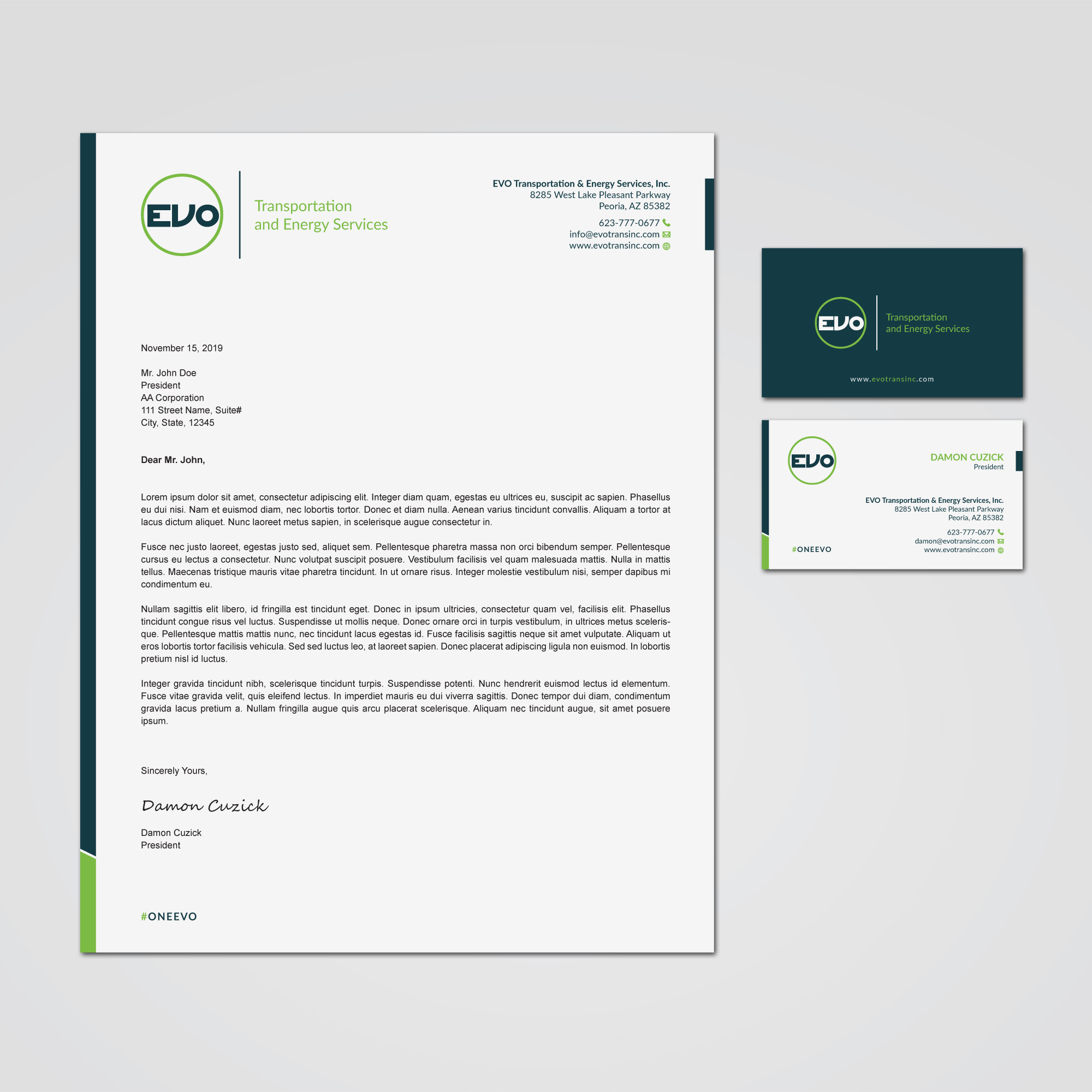 Business Card Design by MDesign for EVO Transportation | Design #23105792