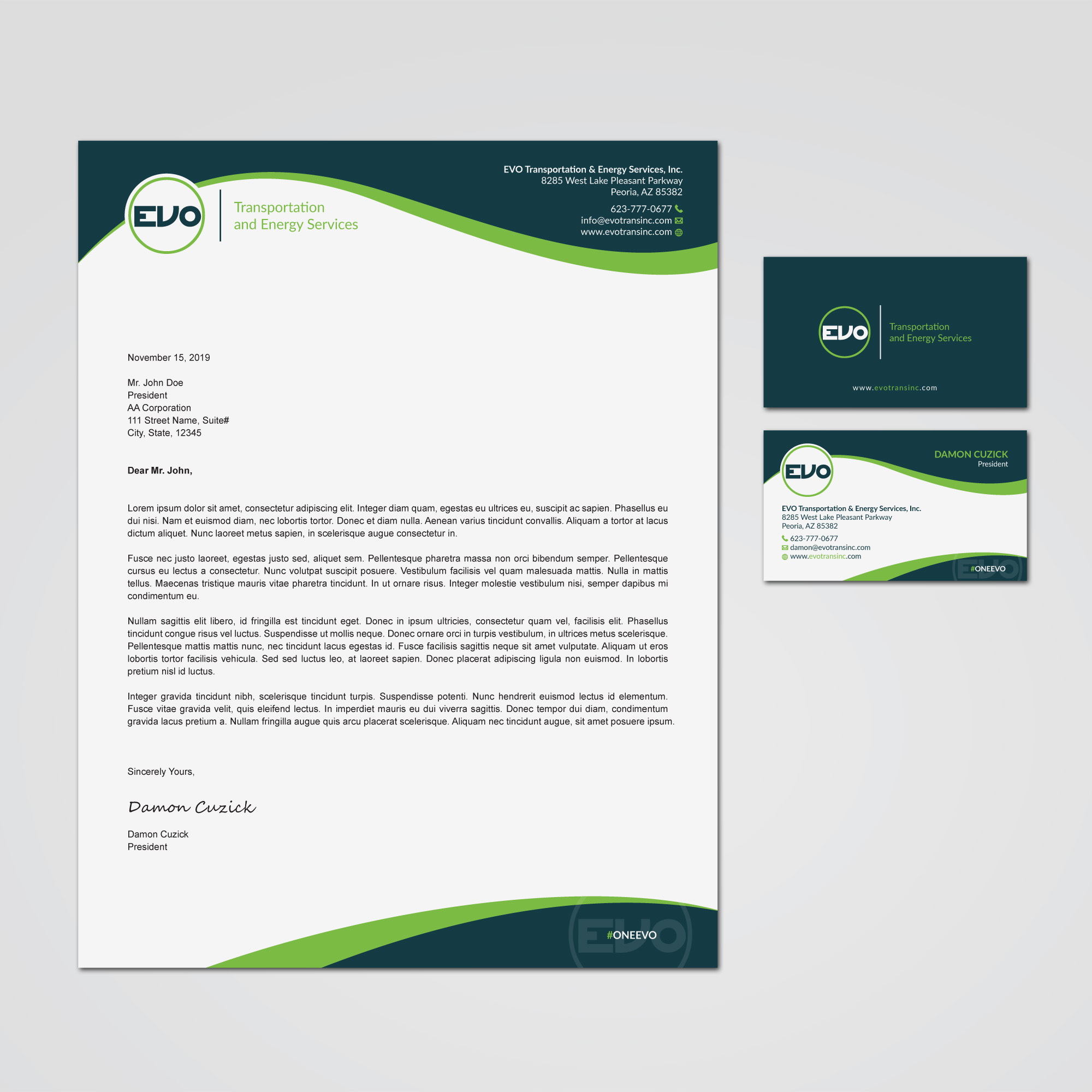 Business Card Design by MDesign for EVO Transportation | Design #23134146