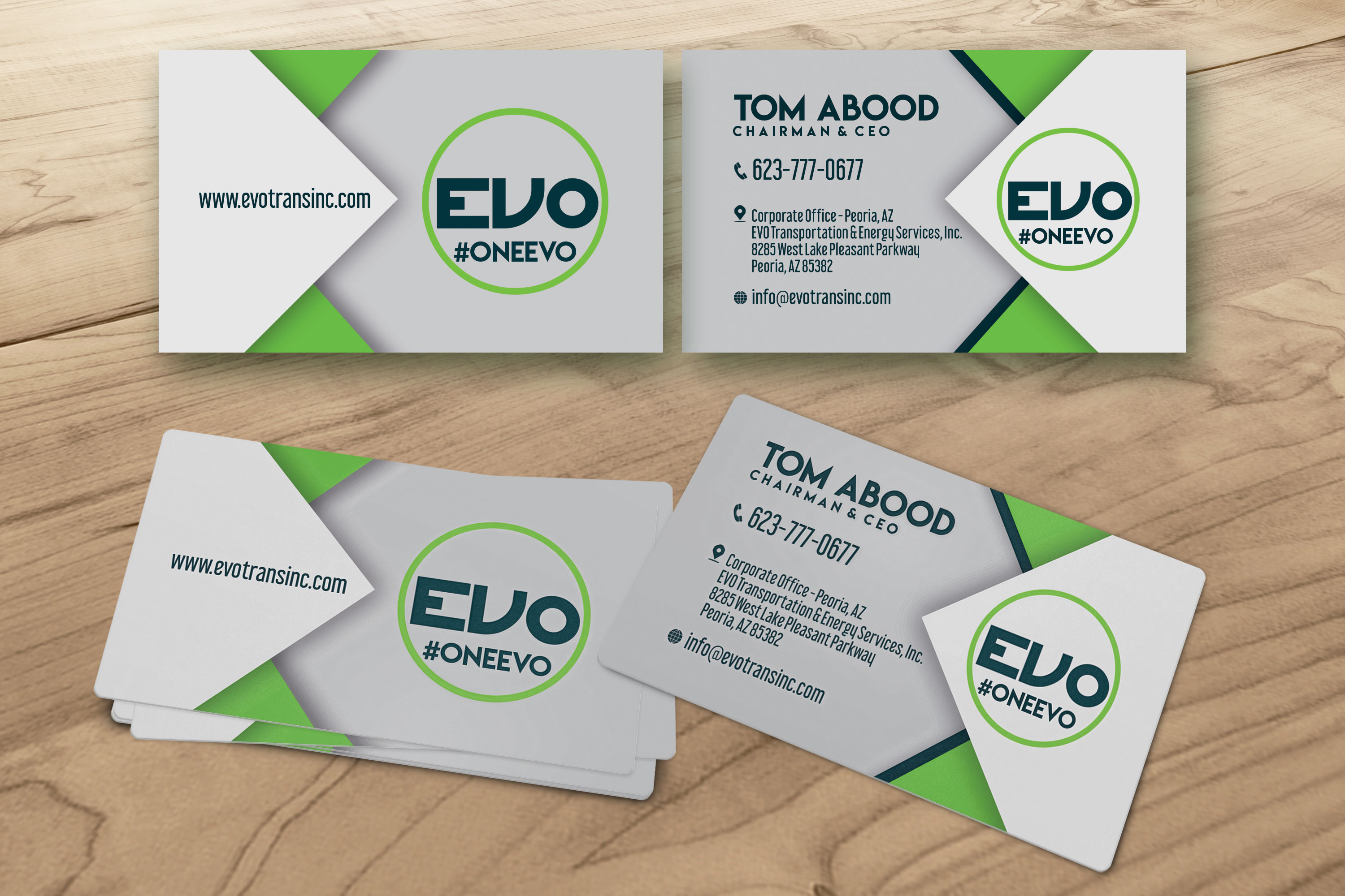 Business Card Design by Iva Design for EVO Transportation | Design #23046194