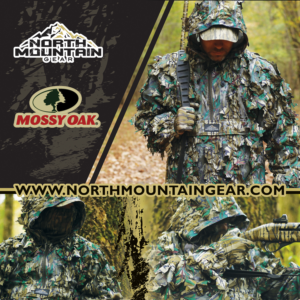 Hunting Trade Show - 8ft Curved Wall Display Design  -North Mountain Gear & Mossy Oak | Poster Design by Rozita