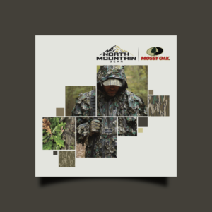 Hunting Trade Show - 8ft Curved Wall Display Design  -North Mountain Gear & Mossy Oak | Poster Design by atularts