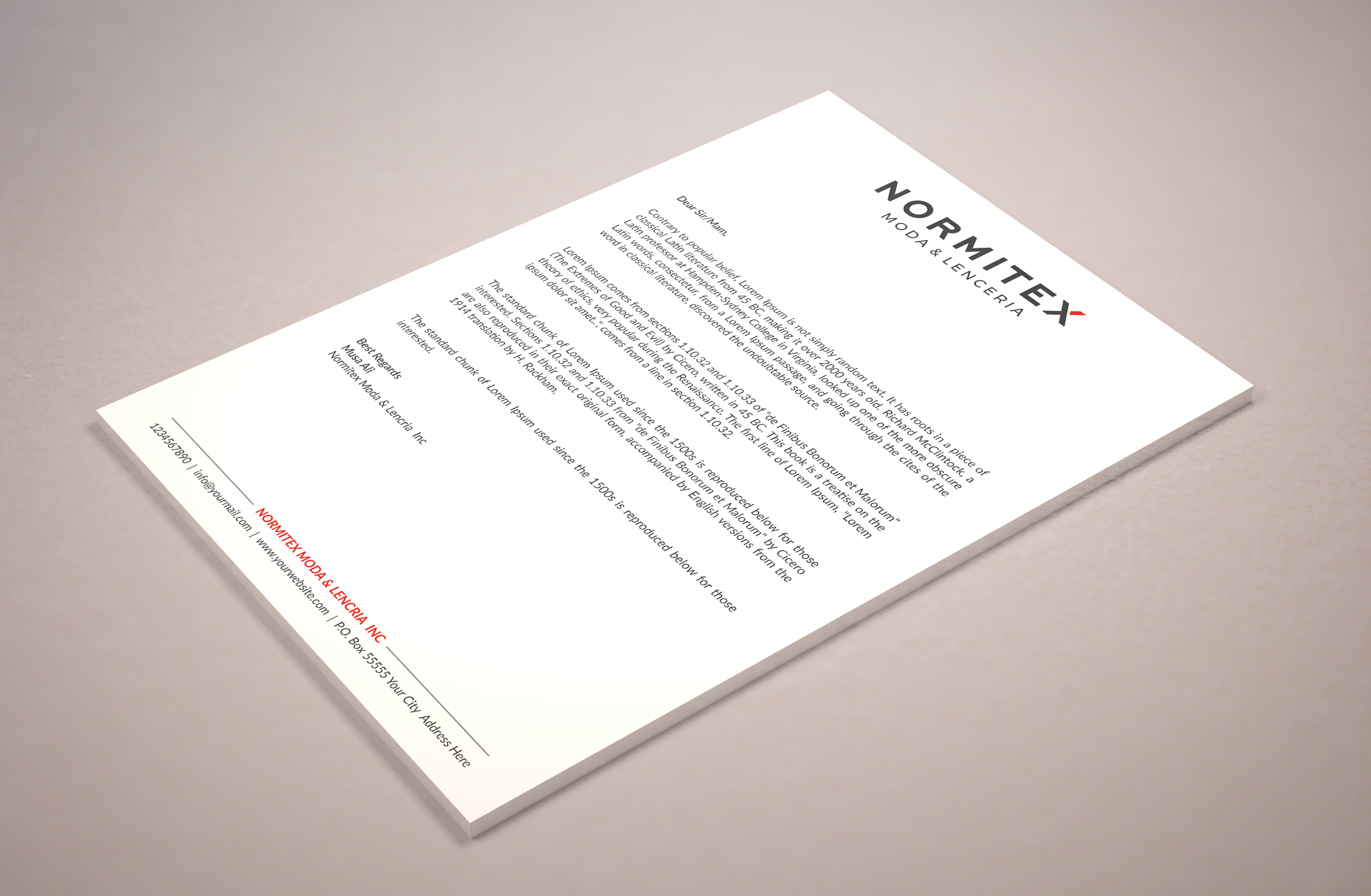 Stationery Design by Musa. A for this project | Design #23053481