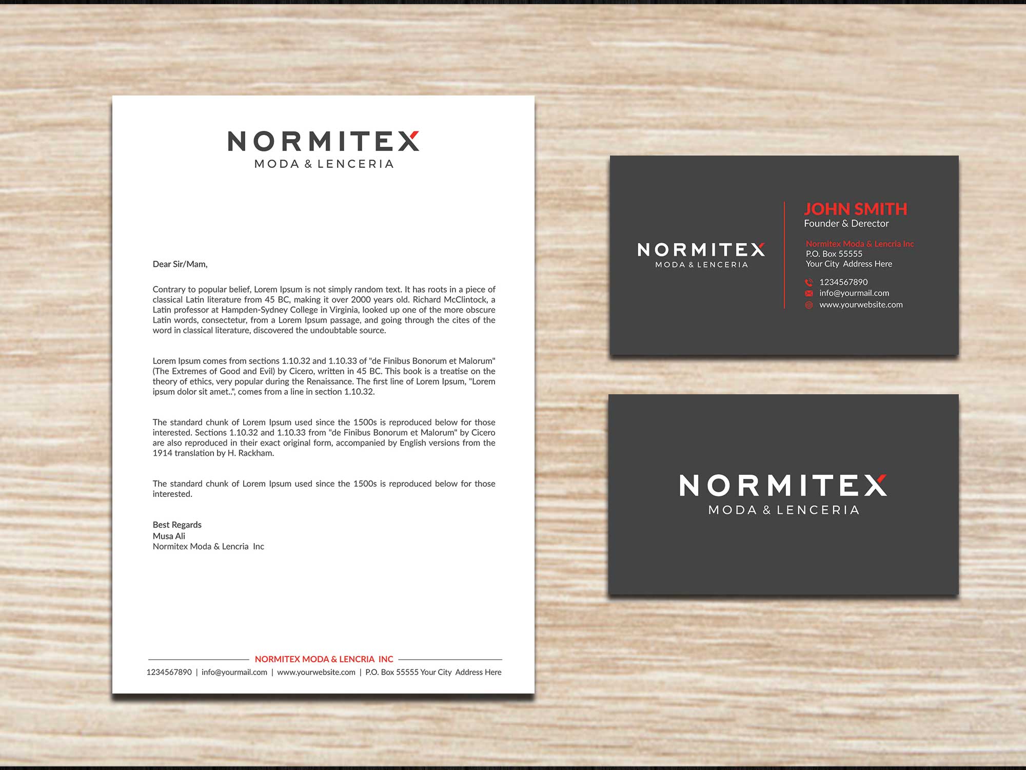 Stationery Design by Musa. A for this project | Design #23053548