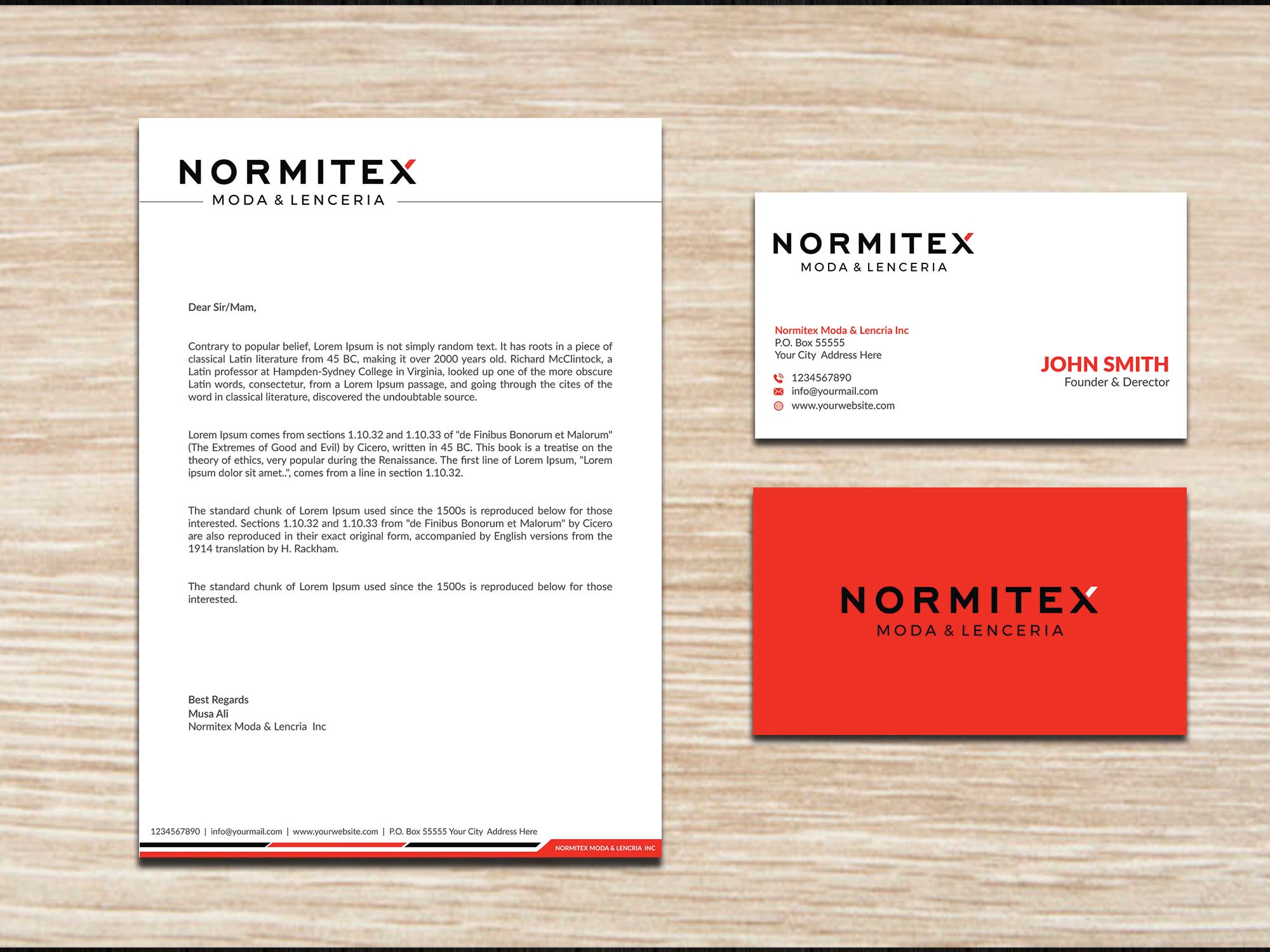 Stationery Design by Musa. A for this project | Design #23053770