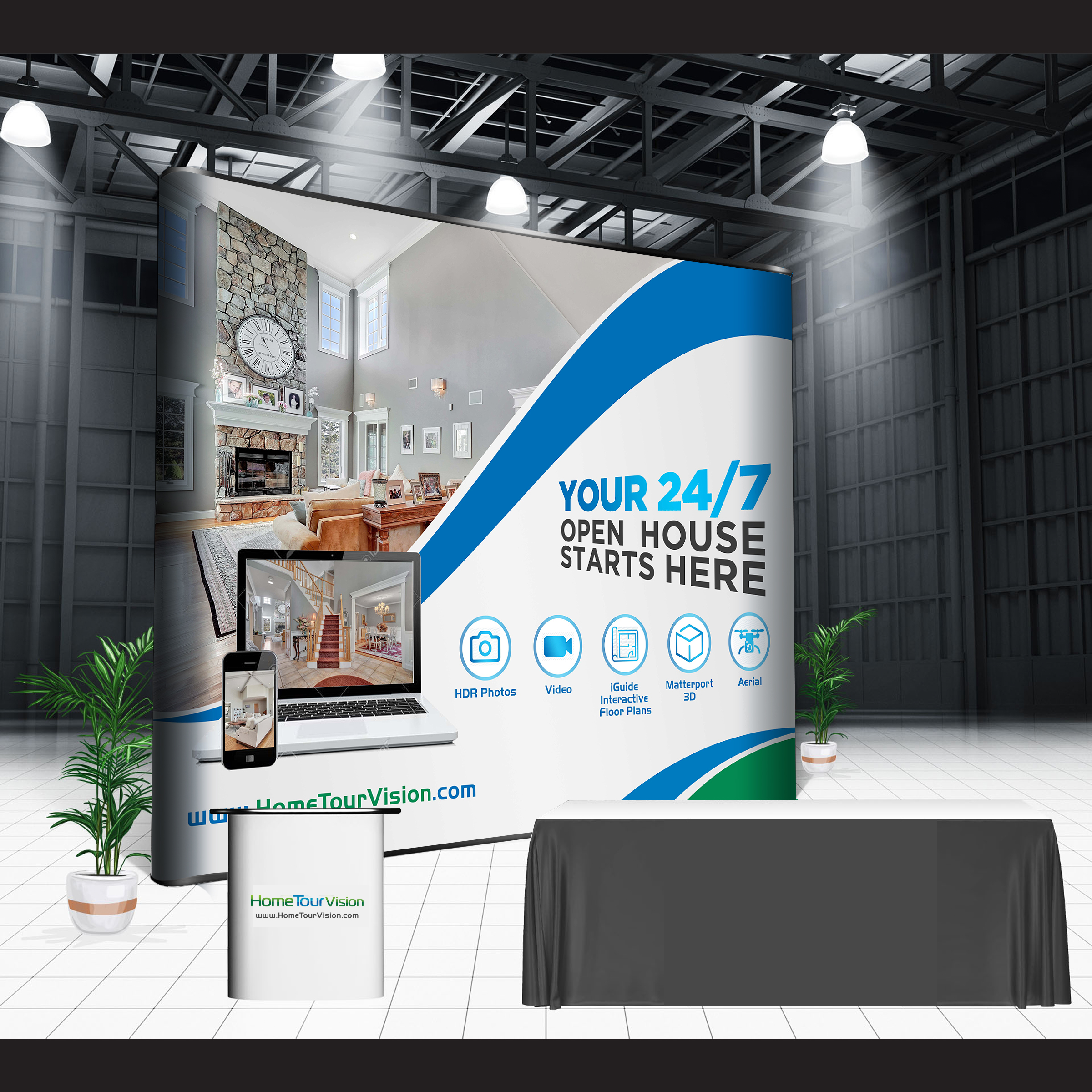 Trade Show Booth Design by Designers Hub for HomeTourVision | Design #23065595