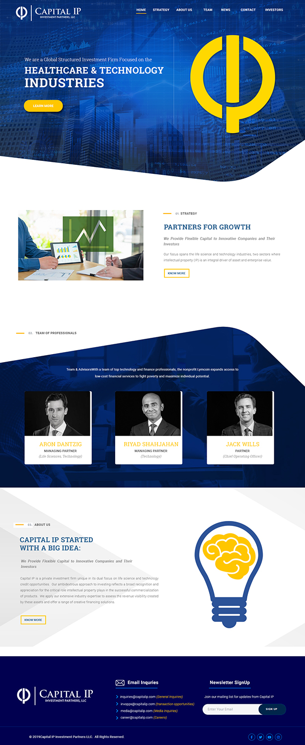 Diseño Web por webxvision para Capital IP Investment partners | Diseño #23102632