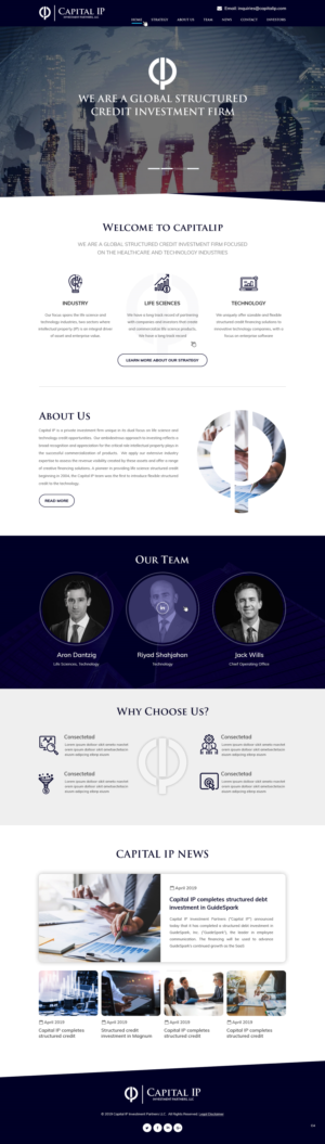 Web Design by pb for Capital IP Investment partners | Design: #23060278