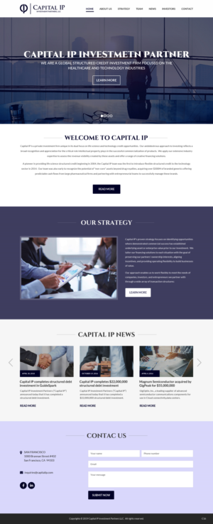 Web Design by pb for Capital IP Investment partners | Design: #23060279