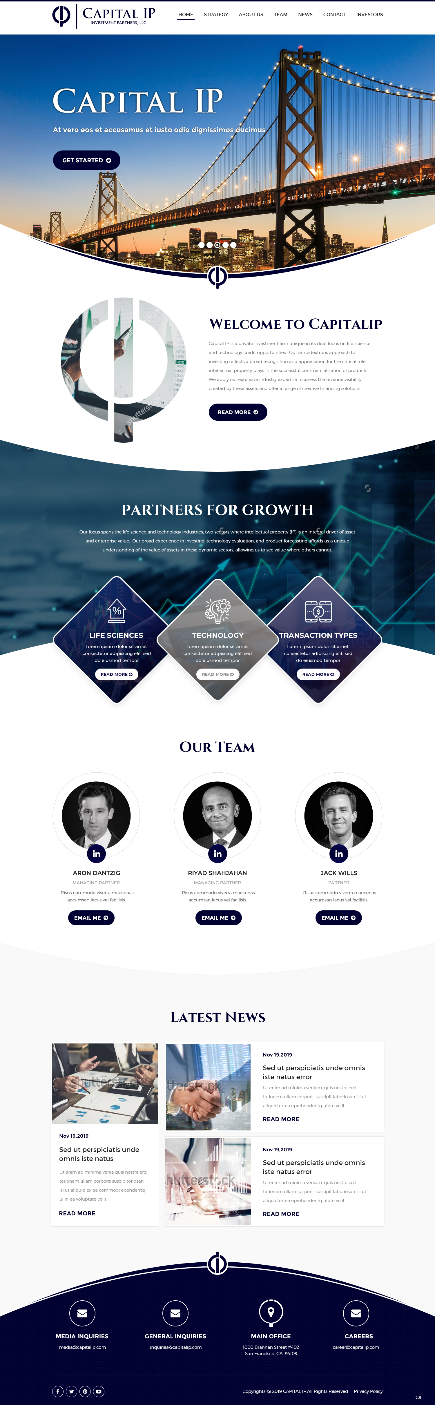 Web Design by pb for Capital IP Investment partners | Design #23060280