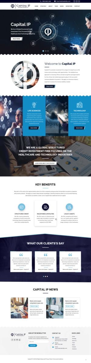 Web Design by pb for Capital IP Investment partners | Design: #23060282